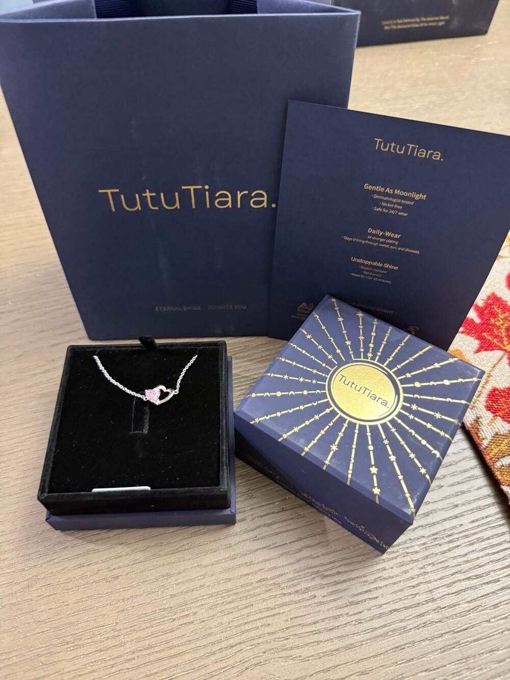 TutuTiara Dancing Hearts Sterling Silver Pink Heart Bracelet New Gift Box
